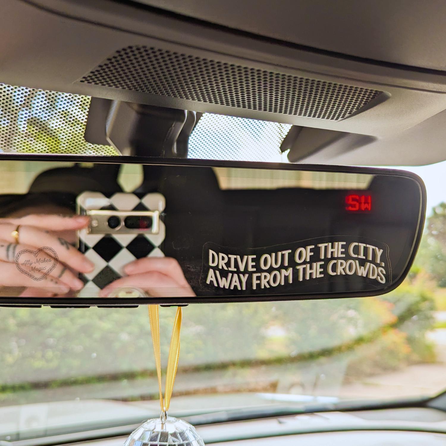 Drive Out of the City Decal | Mirror Decal | Mirror Sticker | Car Decal ...