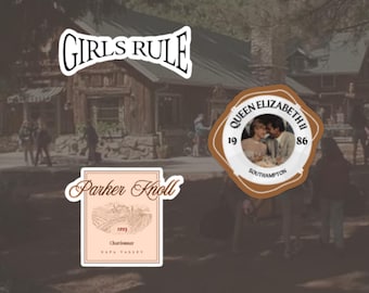 parent trap stickers | girls rule | queen elizabeth | twins