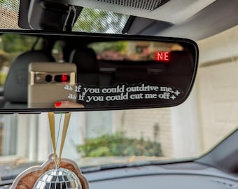 as if you could outdrive me decal | mirror decal | mirror sticker | car decal | car sticker | forks, wa | cullen | vampire | loca | rearview