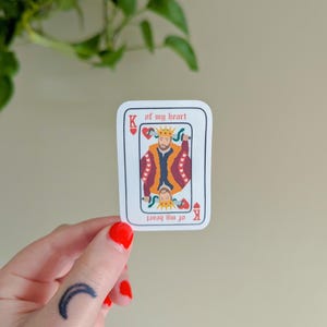 adesivo rei do meu coração | rei dos corações | komh | adesivo de carta de baralho | amor | era | adesivo eras | reputação | grande reputação