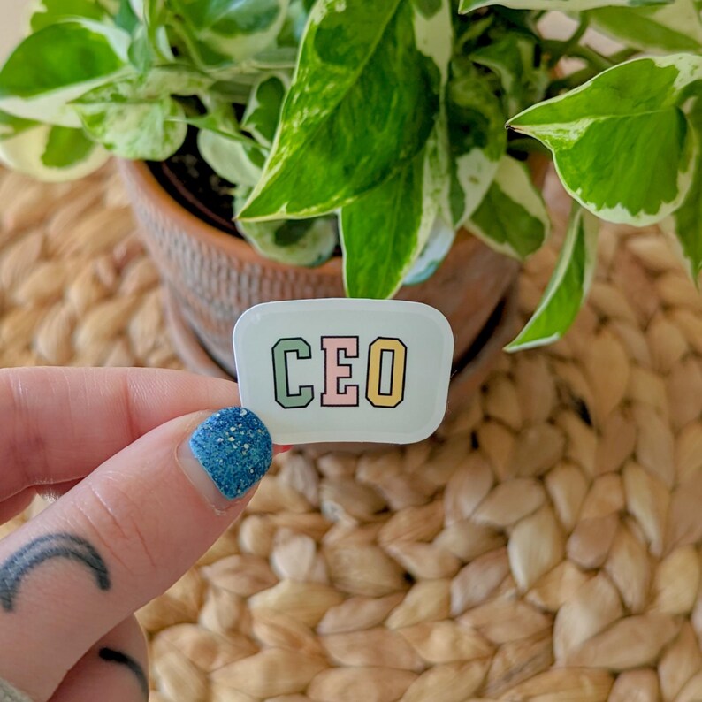Ceo Sticker | Cute Text Sticker | Pastel Sticker | Girly | Laptop ...