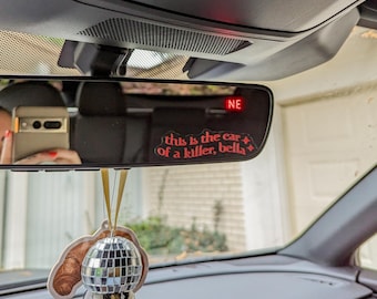 car of a killer decal | mirror decal | mirror sticker | car decal | car sticker | rearview sticker | loca | forks | vampires | titsoak