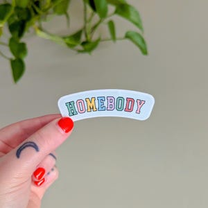 homebody sticker | cute text sticker | pastel sticker | girly | laptop sticker | water bottle decal | tumbler sticker | trendy sticker