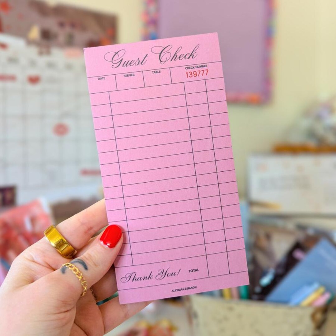 Checking Notepad Vintage Guest Check Notepad | Writing Pad | Note Pad | Note Taking ...