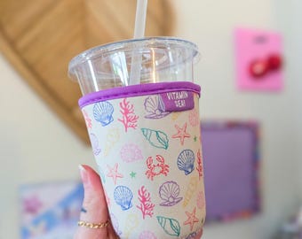 vitamin sea drink sleeve | coffee sleeve | beverage sleeve | drink hugger | drink sleeve | coffee lover | beachy