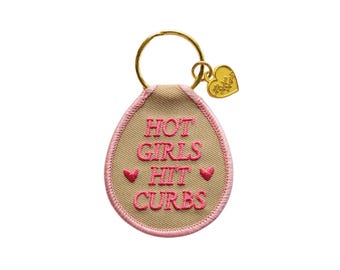 hot girls hit curbs keychain