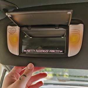 pretty passenger princess decal | mirror decal | mirror sticker | car decal | car sticker | passenger princess sticker | rearview sticker