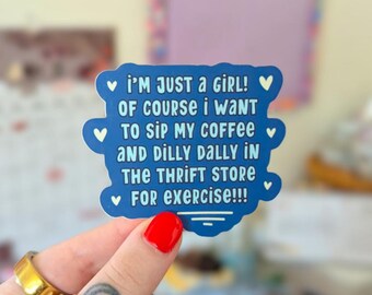 dilly dally matte sticker