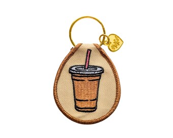 iced coffee keychain