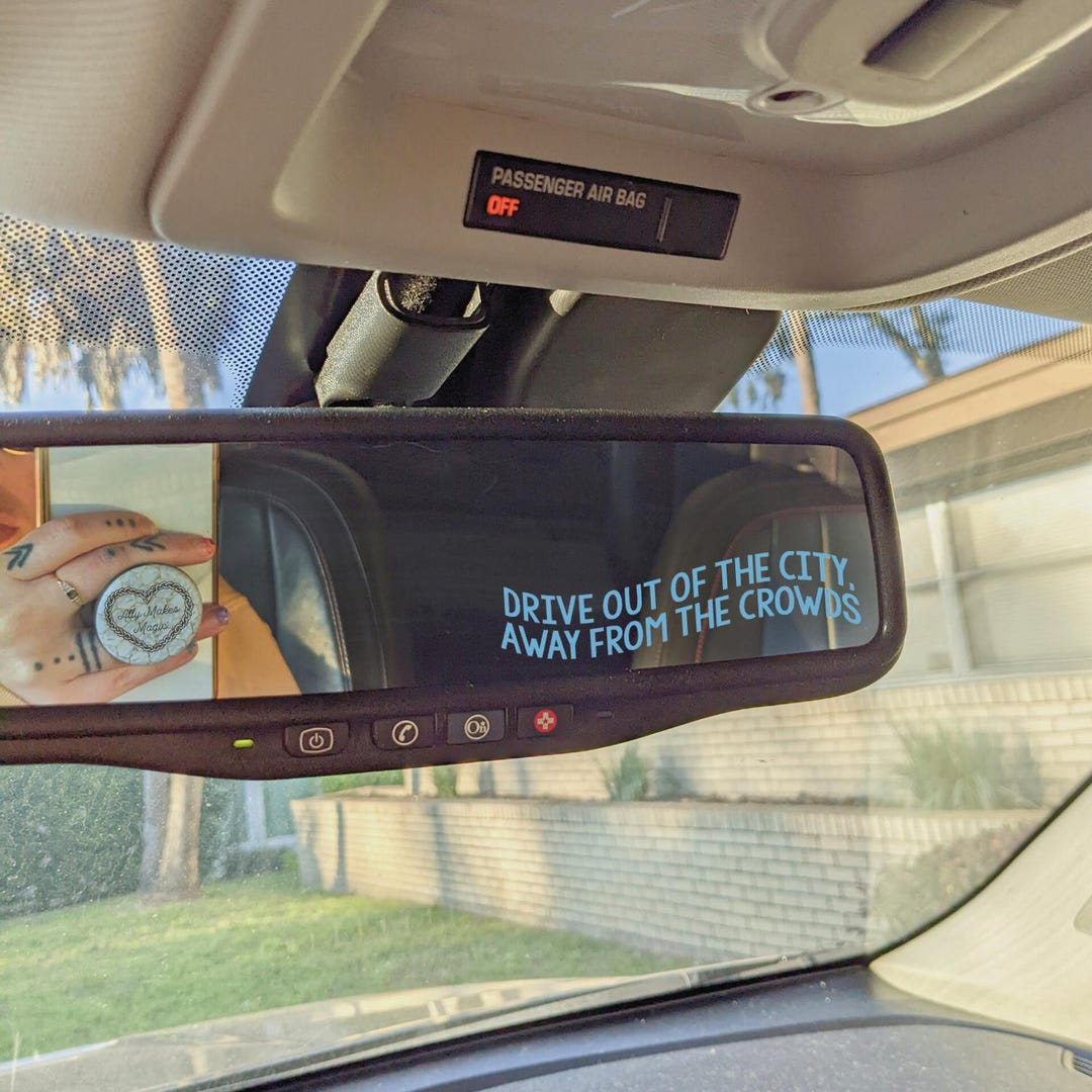 Drive Out of the City Decal | Mirror Decal | Mirror Sticker | Car Decal ...