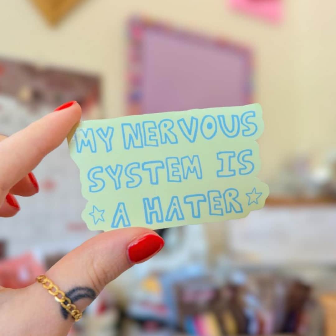 My Nervous System is a Hater Sticker - Etsy