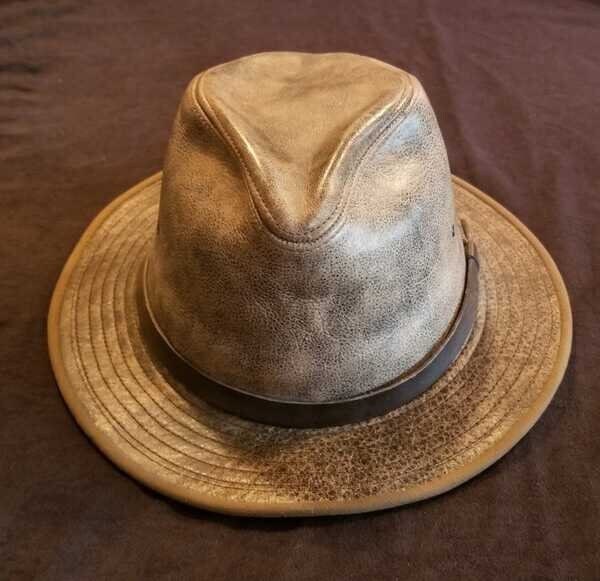 Buy Vintage Henschel Leather Hat by Hatquarters U.s.a.-1980s 
