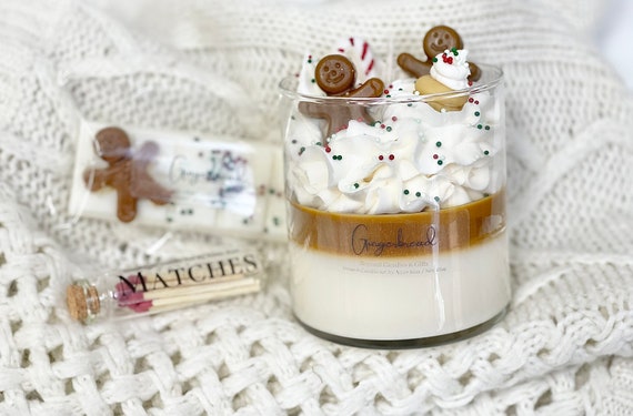 GINGERBREAD dessert candle (Large 16oz), best Gift, Gift for her, unique gift., Handmade candle, natural Fragrance, Soy wax, Gift set,