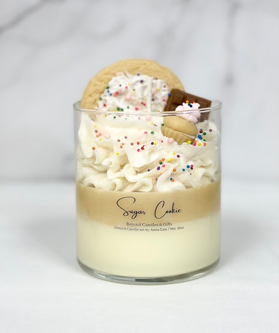 Sugar Cookie Dessert candle(Large 16oz), Original by Amie Kim, Handmade, Best gifts for her, anniversary, Birthday, Christmas, valentines