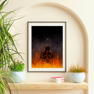 Fire Digital Painting | Black art print | Black Culture Art | Black Power Art | Home Decor Wall Art | Digital Print | Black spiritual art