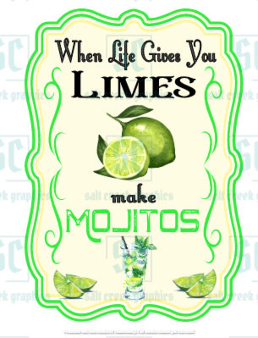 When Life Gives You Limesmake Mojitos Sublimation PNG and SVG Etsy