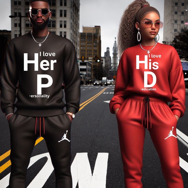 Couples I Love His D and I Love Her P. Digital Download. SVG PNG.