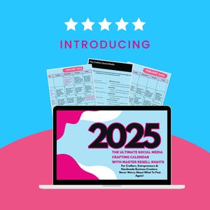 2025 Social Media Kalender für Handwerker mit Wiederverkaufsrechten. Canva Pro. Digitaler Download