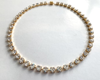 8mm European Simulated Sparkling Diamond Tennis Necklace Made With the Finest Crystals.