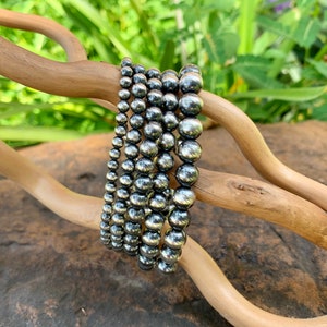 She Beads Stretch Black & White Clay Beaded Bracelet w/Sterling Silver (50%  Off)
