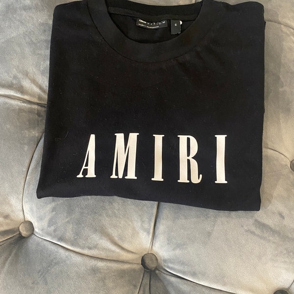 Amiri inspired logo tshirt available in variety of colours & sizes