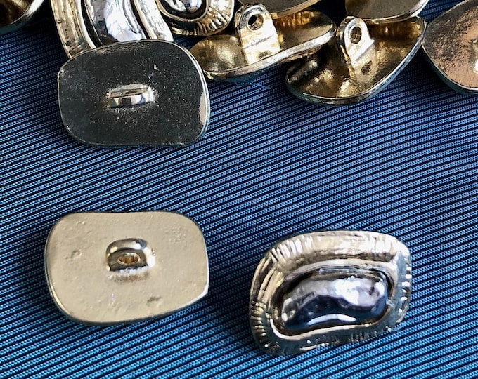 Buttons, Vintage metal fashion buttons