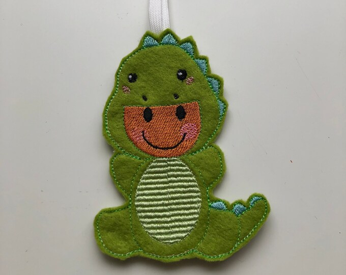 Gingerbread People, dinosaur, door hanger, felt hanging decoration, bag charm