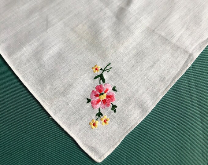vintage ladies handkerchief, hankie