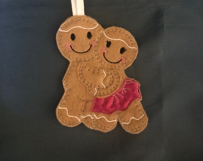 Gingerbread People, door hangers, felt hanging decoration, felt ornament, Christmas decoration, bag charm
