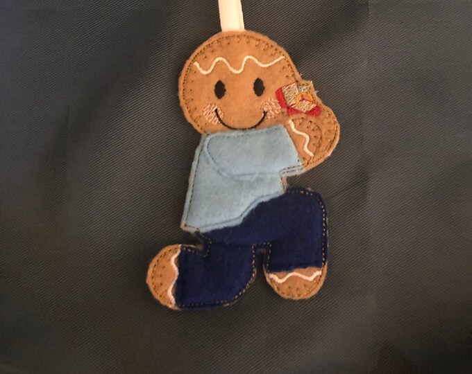 Gingerbread People, door hangers, felt hanging decoration, Christmas decoration, bag charm