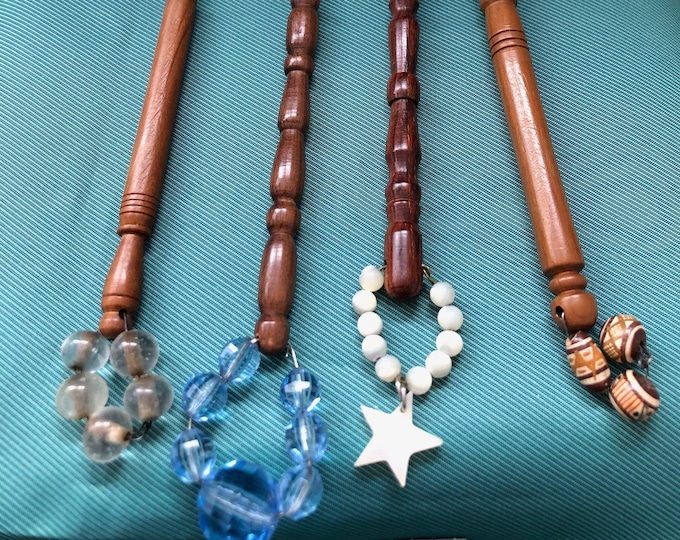 wooden lacemaking bobbins