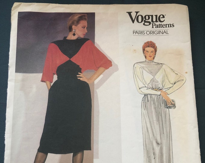 Vogue Paris Original Ladies dress Sewing Pattern, CUT Vogue 1101, Christian Dior