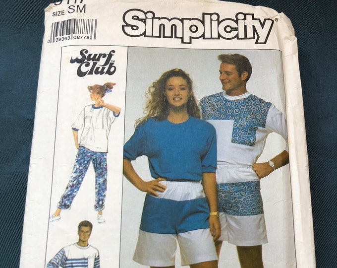 Simplicity Sewing Pattern, leisure wear, Vintage, part cut, Complete, Simplicity 9117