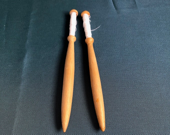 wooden lacemaking bobbins