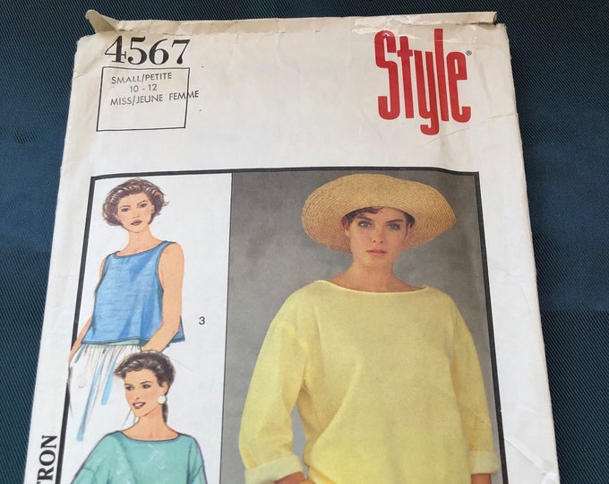 Style Sewing Pattern, Ladies Top, Vintage, Cut, Complete, Style 4567