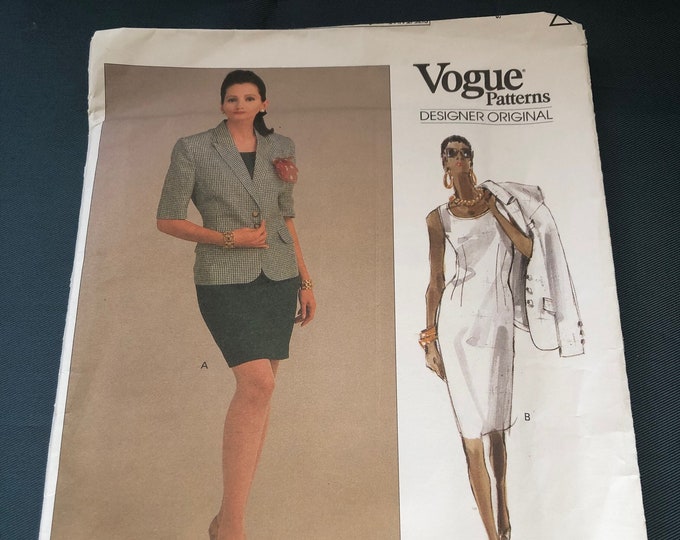 Vogue Designer Original, Ladies jacket and dress Sewing Pattern, FACTORY FOLDED, Vogue 2294, Robert Burton