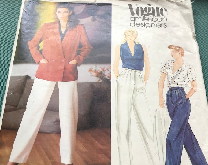 Vogue American Designer, Ladies jacket, blouse and pants Sewing Pattern, Factory Folded, Vogue 2672, Anne Klein