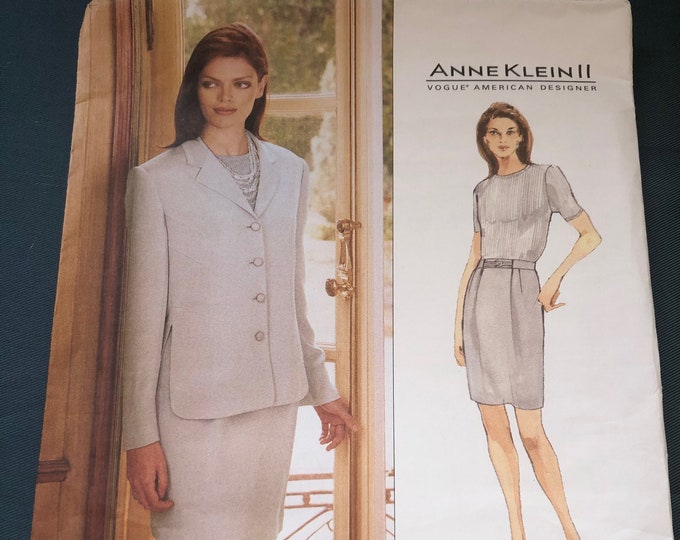Vogue American Designer, Ladies jacket and skirt Sewing Pattern, Factory Folded, Vogue 1618, Anne Klein II