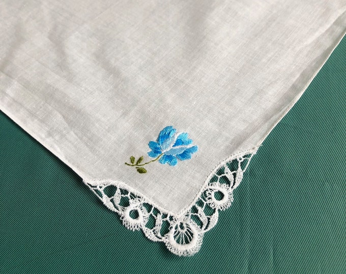 vintage ladies handkerchief, hankie