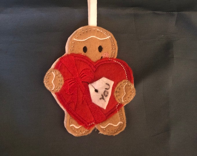 Gingerbread People, door hangers, felt hanging decoration, felt hangers, bag charm, Christmas decoration