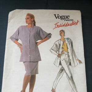 Vogue Patterns Individualist, Ladies jacket, trousers and skirt, Vintage, Factory Folded Vogue 1839, Carol Horn