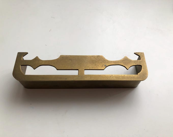 miniature brass antique fire place fender, salesman sample
