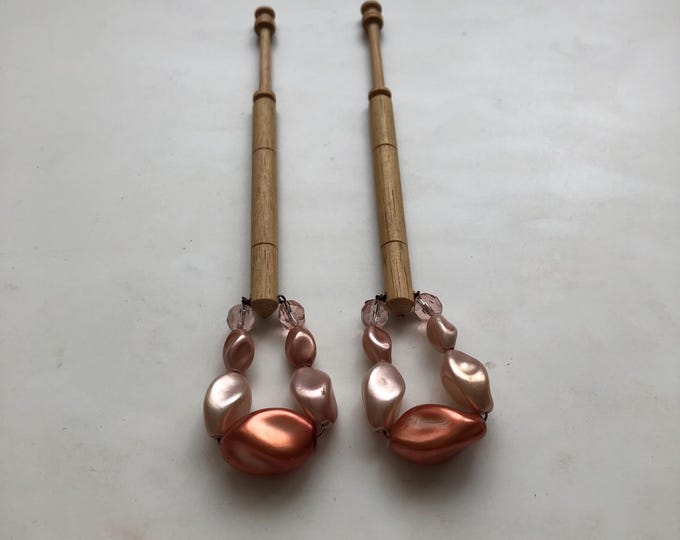 lacemaking bobbins, wooden, vintage