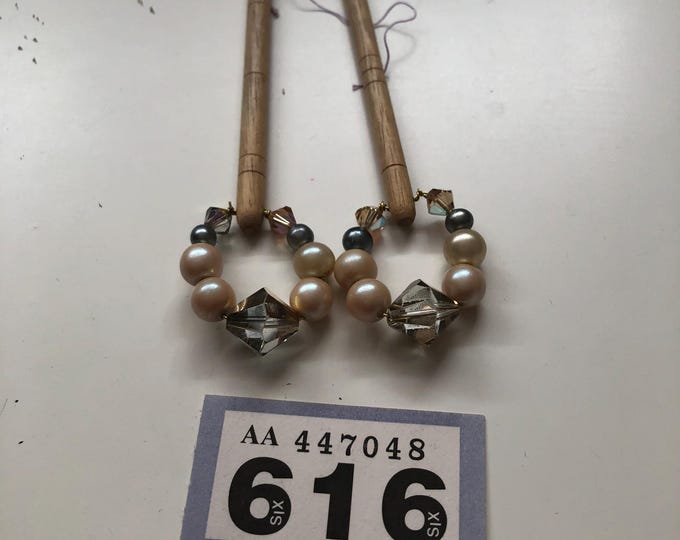 Lacemaking bobbins x 2