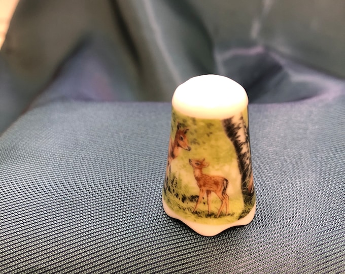Vintage Thimble - Fallow Deer