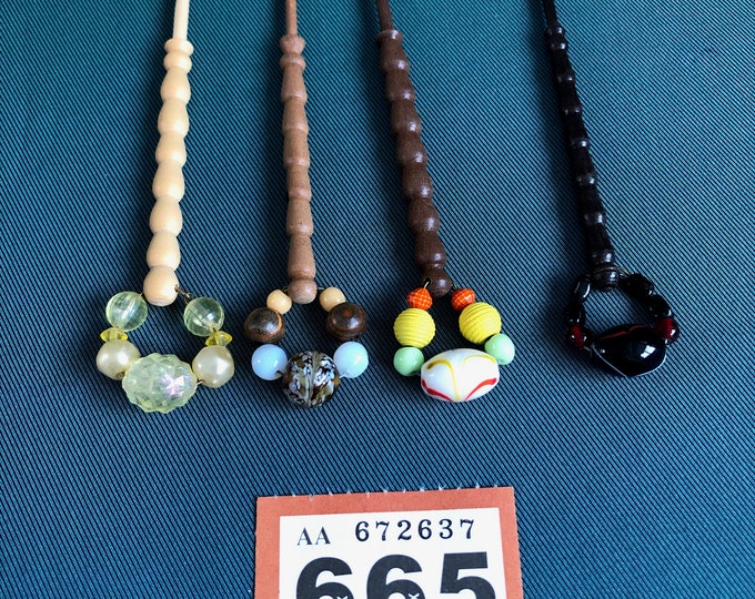 Wooden lacemaking bobbins