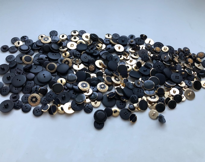 Buttons, Vintage buttons shades of black