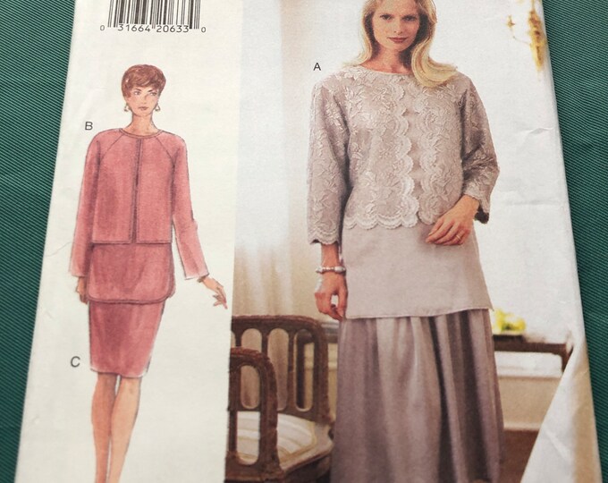Vogue, Ladies tunic and skirt Sewing Pattern, Factory Folded, Vogue 9145