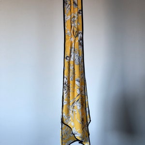 Vintage head scarf, in green and blue