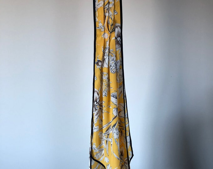 Vintage head scarf, in green and blue